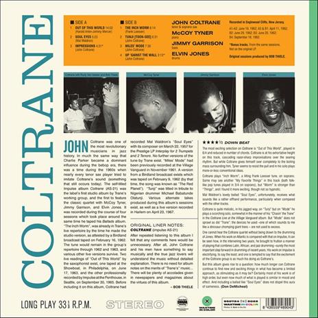 Coltrane + 2 Bonus Tracks (180 gr. Coloured Vinyl) - Vinile LP di John Coltrane - 2
