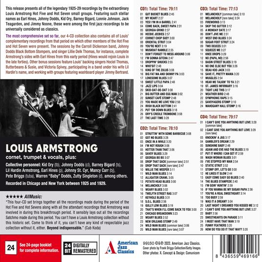 Complete Hot Five And Hot Seven - CD Audio di Louis Armstrong - 2