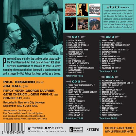 Complete Recordings - CD Audio di Paul Desmond,Jim Hall - 2