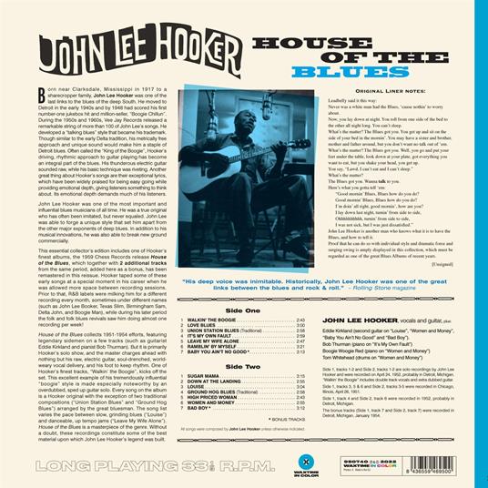 House Of The Blues (Limited Edition Blue Vinyl) - Vinile LP di John Lee Hooker - 2