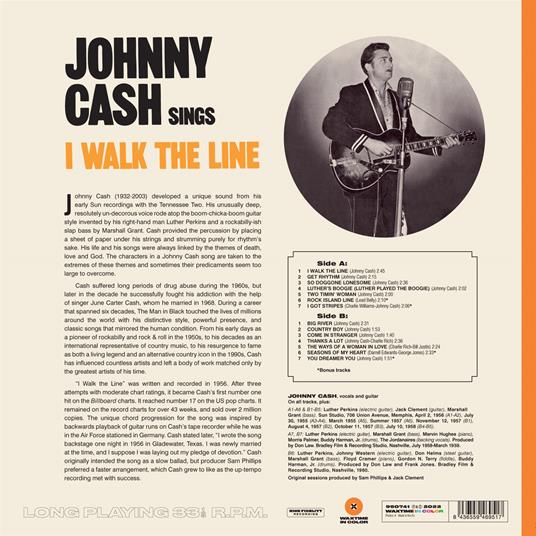 Sings I Walk The Line (Limited Edition Orange Vinyl) - Vinile LP di Johnny Cash - 2