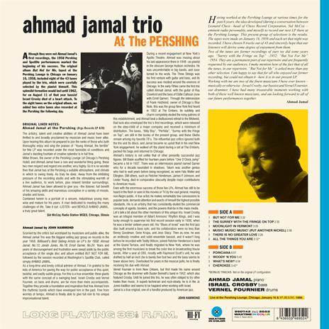 Live At The Pershing Lounge 1958 - Vinile LP di Ahmad Jamal - 2