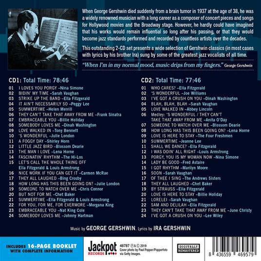 Jazz Vocalists Sing George Gershwin - CD Audio - 2