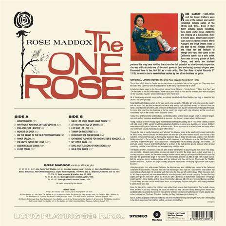 One Rose - Vinile LP di Rose Maddox - 2