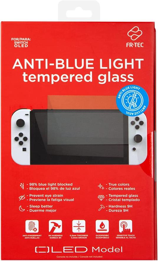 Blade FT1055, Protezione per schermo, Nintendo Switch OLED, Trasparente, Vetro temperato, Protezione per schermo antiriflesso, 9H