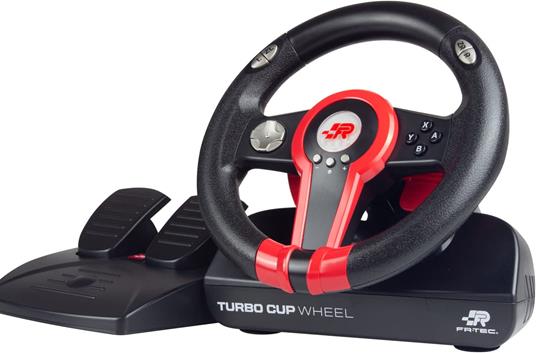 Blade Turbo cup, Sterzo + Pedali, Nintendo Switch, Nintendo Switch Lite, PC, D-pad, 180°, Cablato, Nero, Rosso - 2