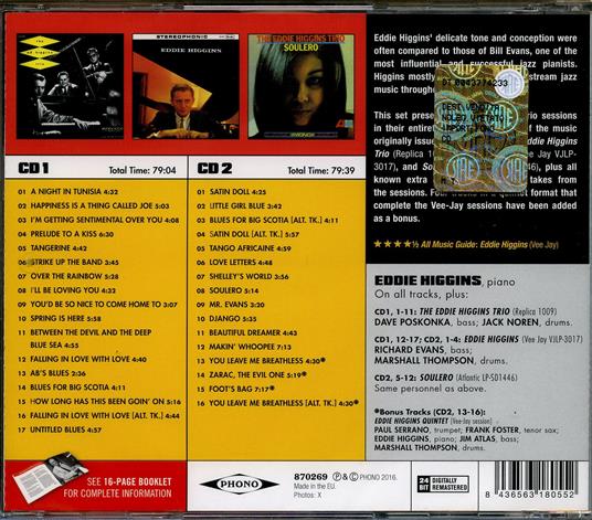 Great Trio Sessions - CD Audio di Eddie Higgins - 2