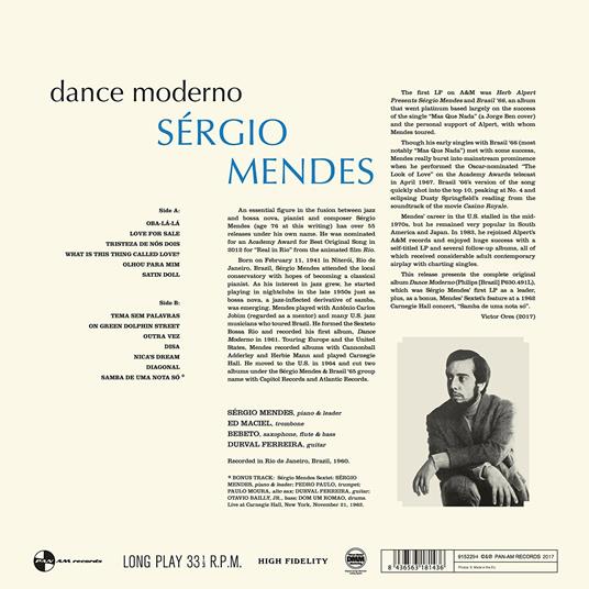 Dance Moderno (HQ) - Vinile LP di Sergio Mendes - 2
