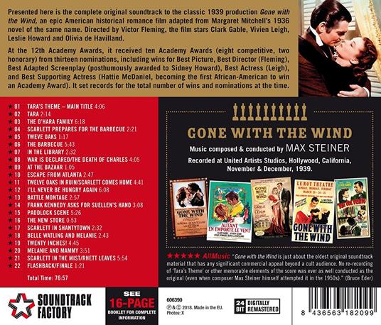 Via col vento (Gone with the Wind) (Colonna sonora) - CD Audio di Max Steiner - 2