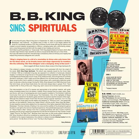 Sings Spirituals - Vinile LP di B.B. King - 2