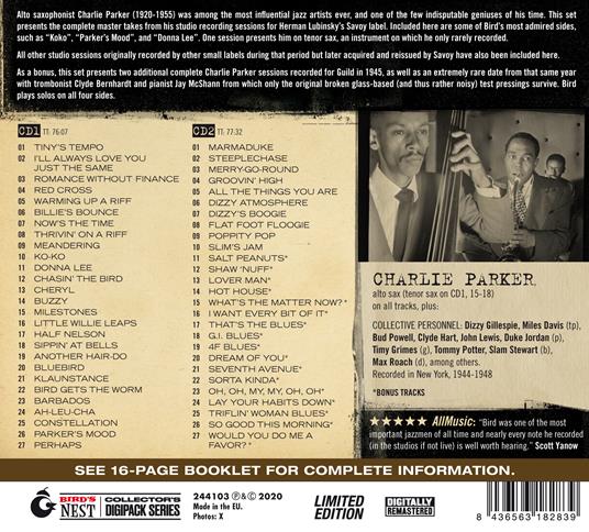 The Complete Savoy Masters - CD Audio di Charlie Parker - 2