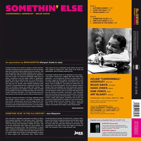 Somethin' Else (Limited Edition Blue Vinyl) - Vinile LP di Julian Cannonball Adderley - 2
