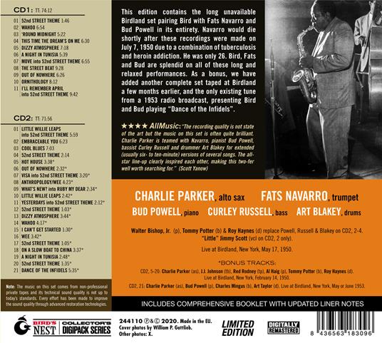 Complete Live at Birdland (with Bonus Tracks) - CD Audio di Charlie Parker,Fats Navarro - 2