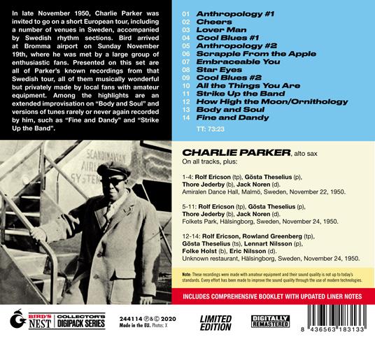 Complete Bird in Sweden - CD Audio di Charlie Parker - 2