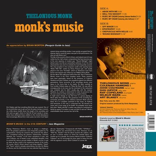 Monk's Music - Vinile LP di Thelonious Monk - 2