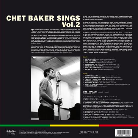 Chet Baker Sings Vol.2 - Vinile LP di Chet Baker - 2