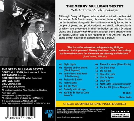 Night Lights - Butterly with Hiccups - CD Audio di Gerry Mulligan - 2