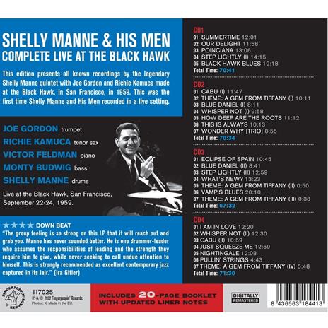 Complete Live At The Black Hawk - CD Audio di Shelly Manne - 2