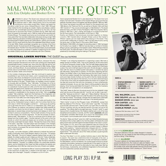 The Quest - Vinile LP di Mal Waldron - 2