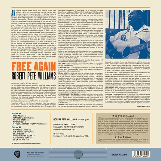 Free Again - Vinile LP di Robert Pete Williams - 2