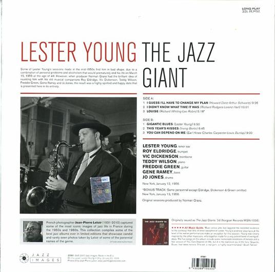 The Jazz Giant (180 gr. Gatefold) - Vinile LP di Lester Young - 2