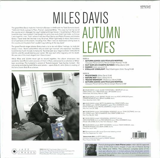 Autumn Leaves (180 gr. Gatefold) - Vinile LP di Miles Davis - 2