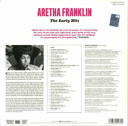 The Early Hits (Special Gatefold Edition) - Vinile LP di Aretha Franklin - 2