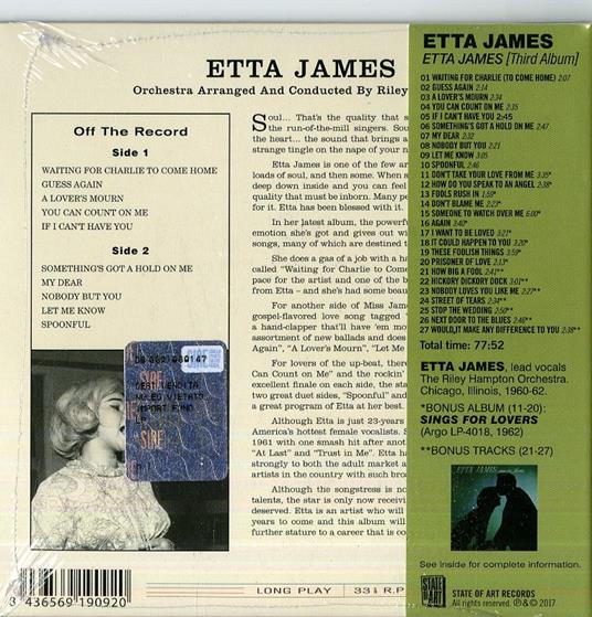 Etta James- Sings - CD Audio di Etta James - 2