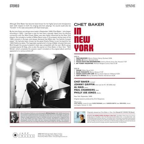 In New York (Gatefold) - Vinile LP di Chet Baker - 2