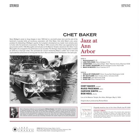 Jazz at Ann Arbor - Vinile LP di Chet Baker - 2