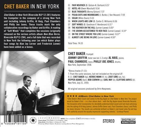 In New York (Digipack) - CD Audio di Chet Baker - 2
