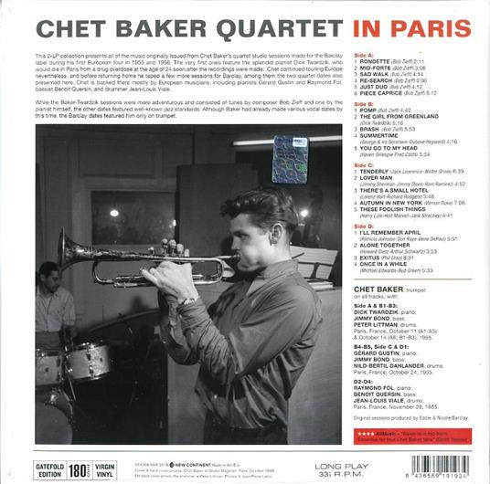 In Paris - Vinile LP di Chet Baker - 2