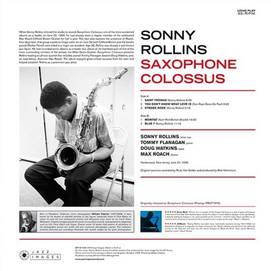 Saxophone Colossus - Vinile LP di Sonny Rollins - 2