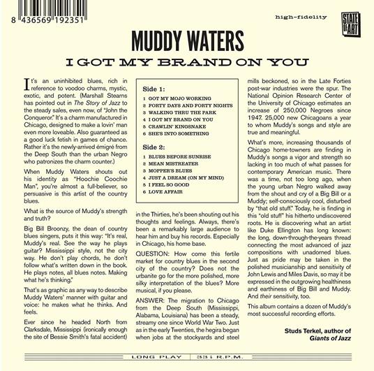 I Got My Brand on You - CD Audio di Muddy Waters - 2