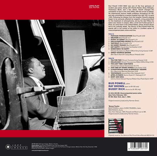 Genius of Bud Powell (180 gr.) - Vinile LP di Bud Powell - 2