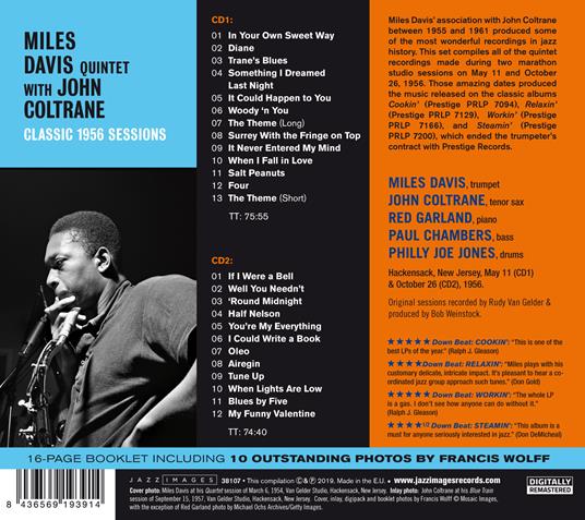 Classic 1956 Sessions (with John Coltrane) - CD Audio di Miles Davis - 2