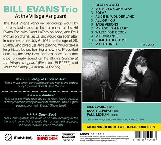 The Village Vanguard Sessions - CD Audio di Bill Evans