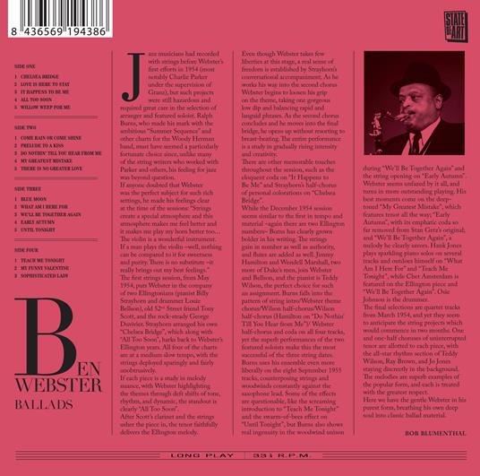 Ballads. The Complete Album - CD Audio di Ben Webster - 2