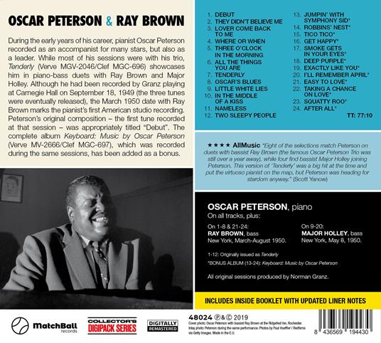 Tenderly - Keyboard - CD Audio di Oscar Peterson - 2