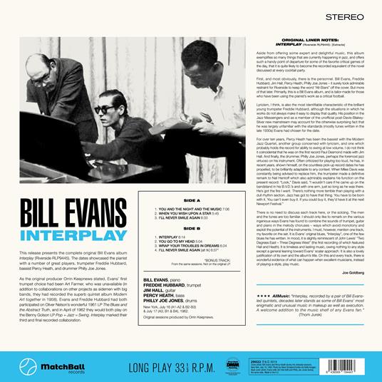 Interplay - Vinile LP di Bill Evans - 2