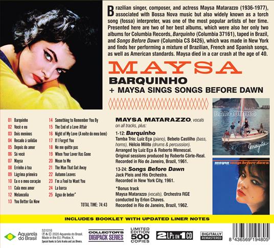 Barquinho - Maysa Sings Before the Dawn - CD Audio di Maysa - 2
