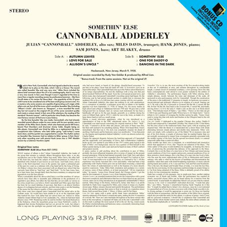 Somethin' Else - Vinile LP + CD Audio di Julian Cannonball Adderley - 2