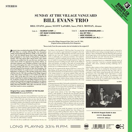 Sunday at the Village Vanguard - Vinile LP + CD Audio di Bill Evans - 2