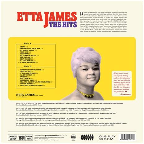 The Hits (Gatefold Sleeve) - Vinile LP di Etta James - 2