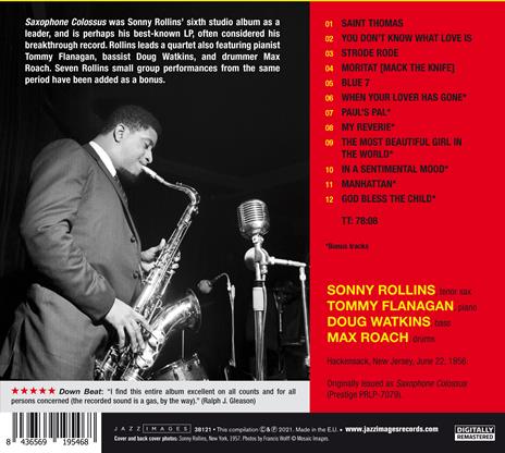 Saxophone Colossus (with 6 Bonus Tracks) - CD Audio di Sonny Rollins - 2