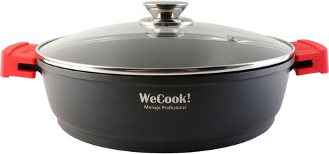 Wecook STONE2B Batteria da Cucina 4 Pezzi in Alluminio Fuso, Induzione, Casseroli Anti-aderente Nero - 2