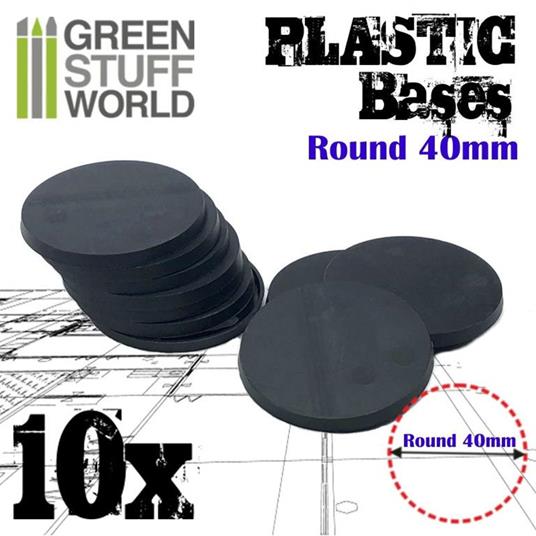 Plastic Bases - Round 40 mm BLACK