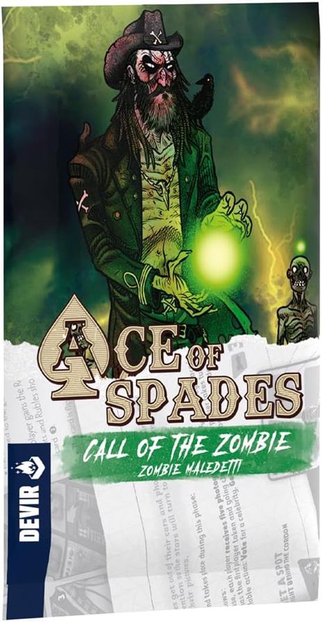 DEVIR Ace of Spades: Call of the Zombies – Espansione per Ace of Spades, Nuovi Nemici e Boss, Gioco di Carte Strategico