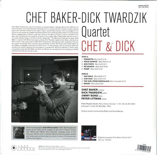 Chet & Dick (180 gr.) - Vinile LP di Chet Baker,Dick Twardzik - 2