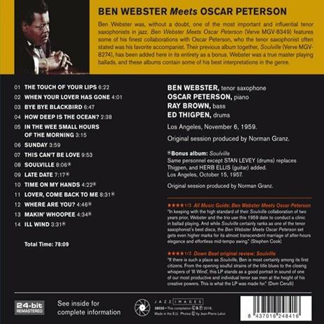 Meets Oscar Peterson - CD Audio di Ben Webster - 2